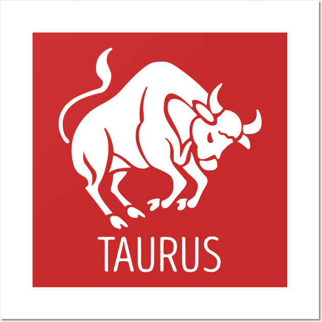 Astrological Zodiac Tee Shirts - Taurus the Bull Wall Art by Nonstop Shirts